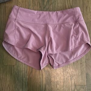 Purple lululemon speed up shorts